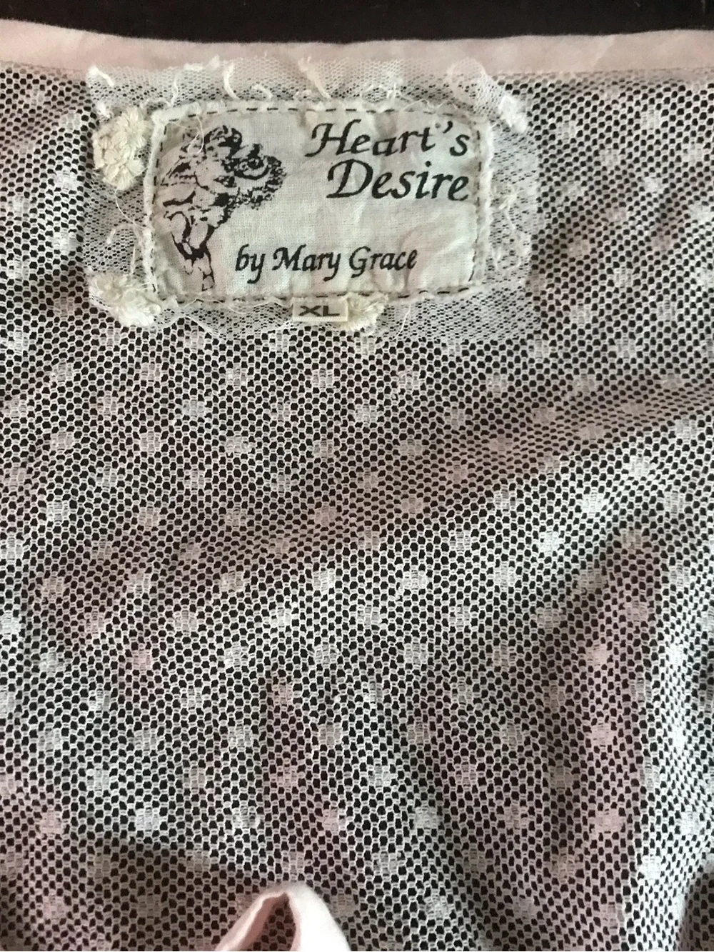 Heart’s Desire by Mary Grace Sheer Blush Pink Ruffled Tie-Front top - Picture 10 of 14